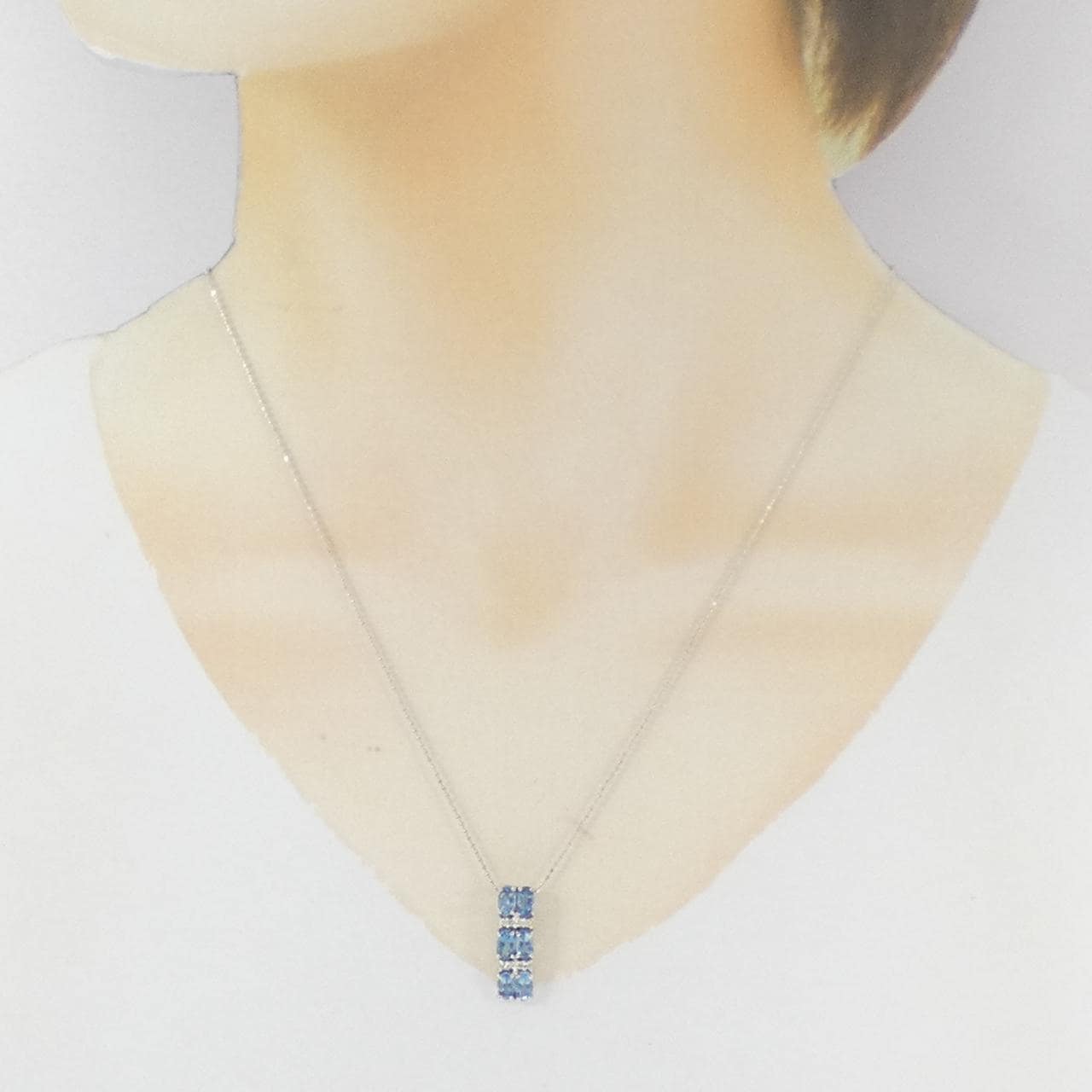 K18WG アクアマリン ネックレス 1.43CT