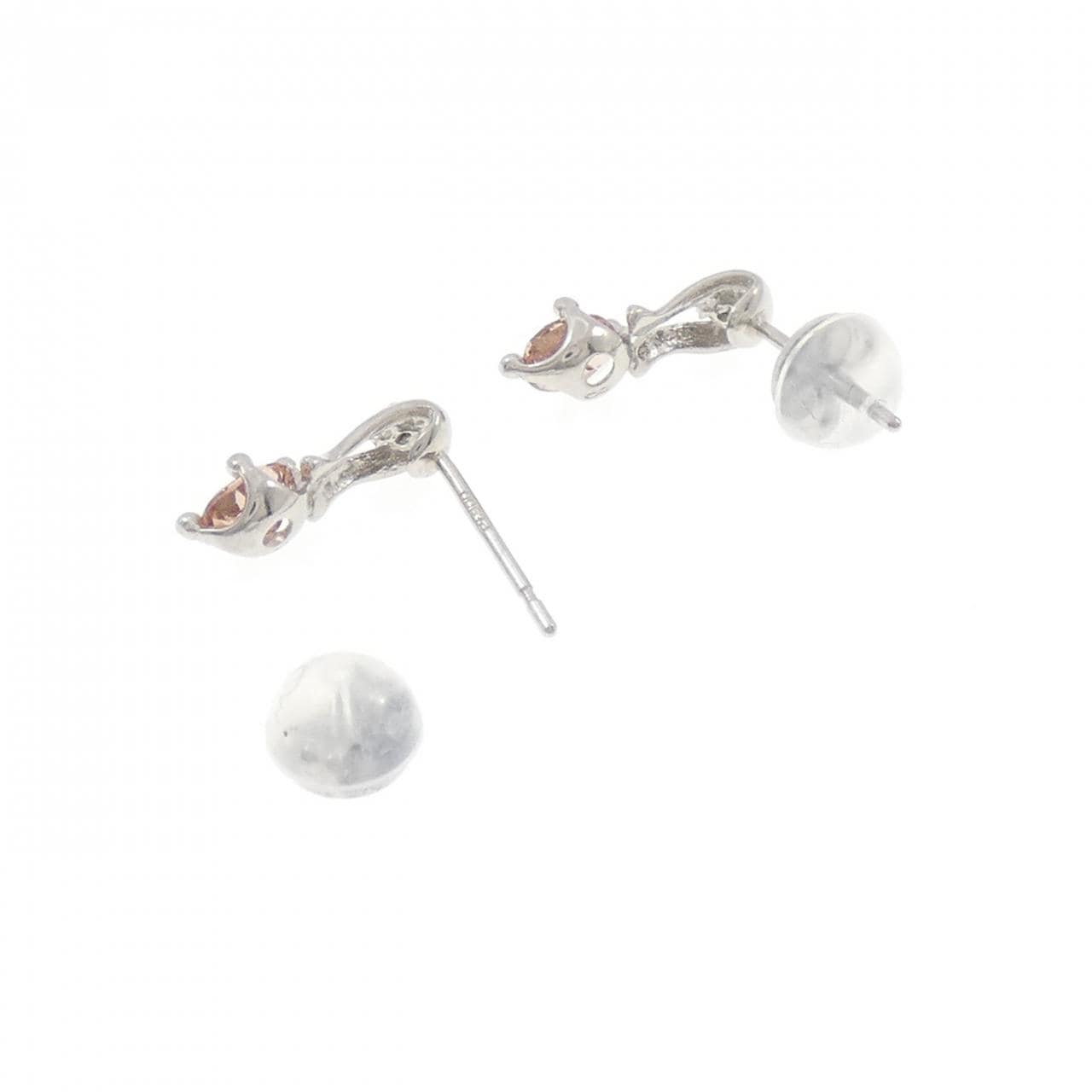 PT900 ガーネット ピアス