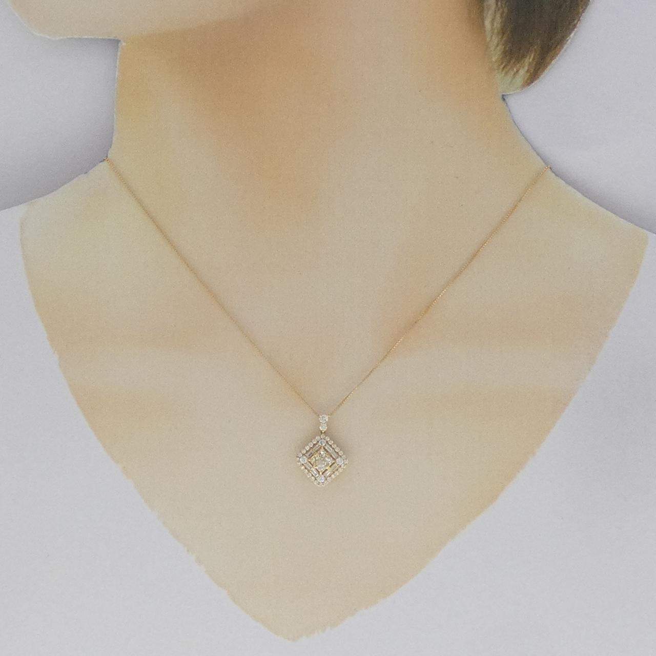 【新品】K18YG ダイヤモンド ネックレス 0.80CT