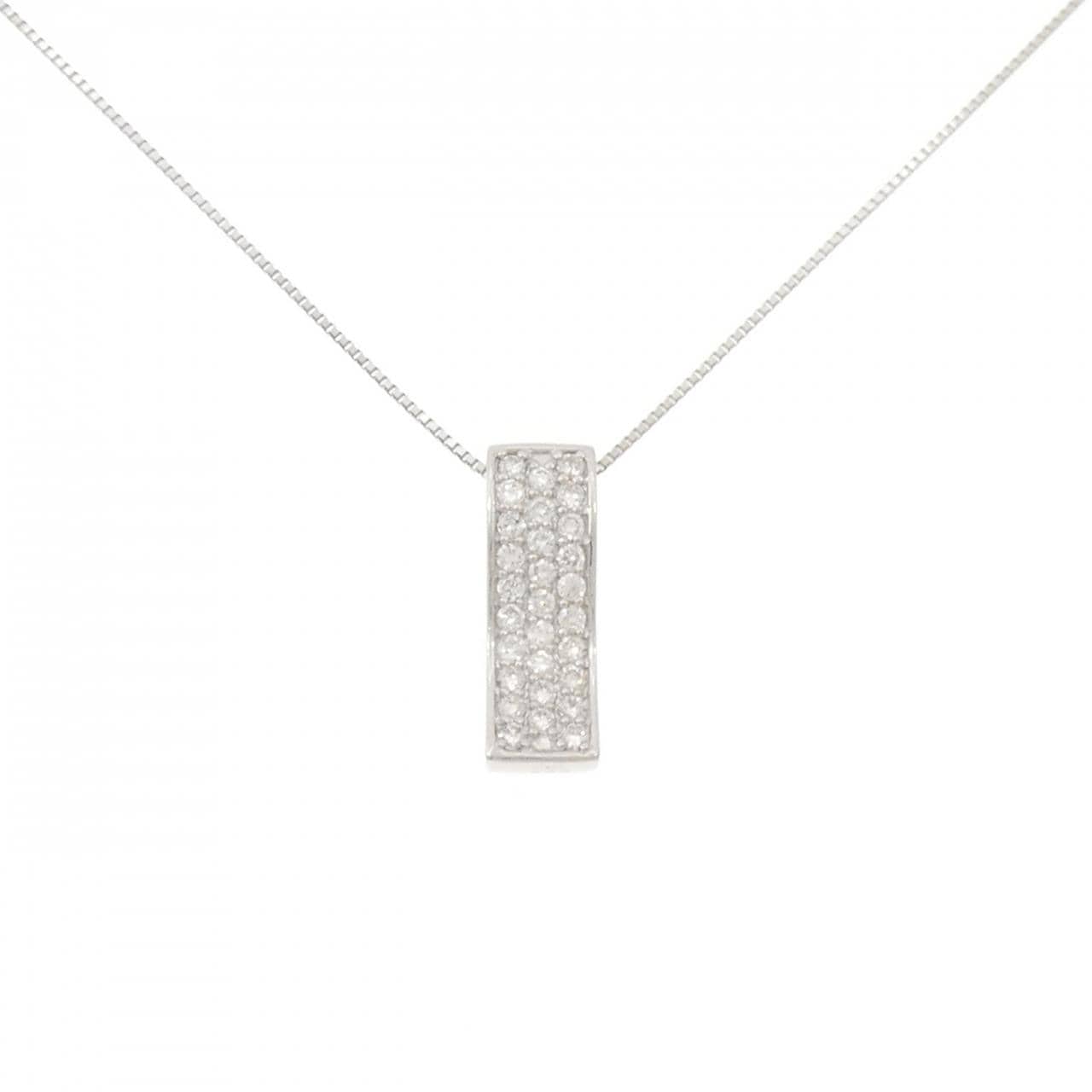 PT900/PT850 パヴェ ダイヤモンド ネックレス 0.46CT