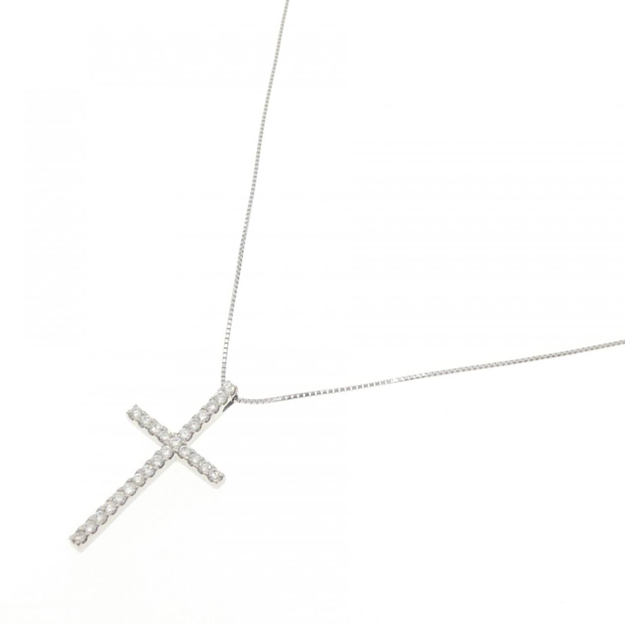 PT900/PT850 クロス ダイヤモンド ネックレス 0.50CT