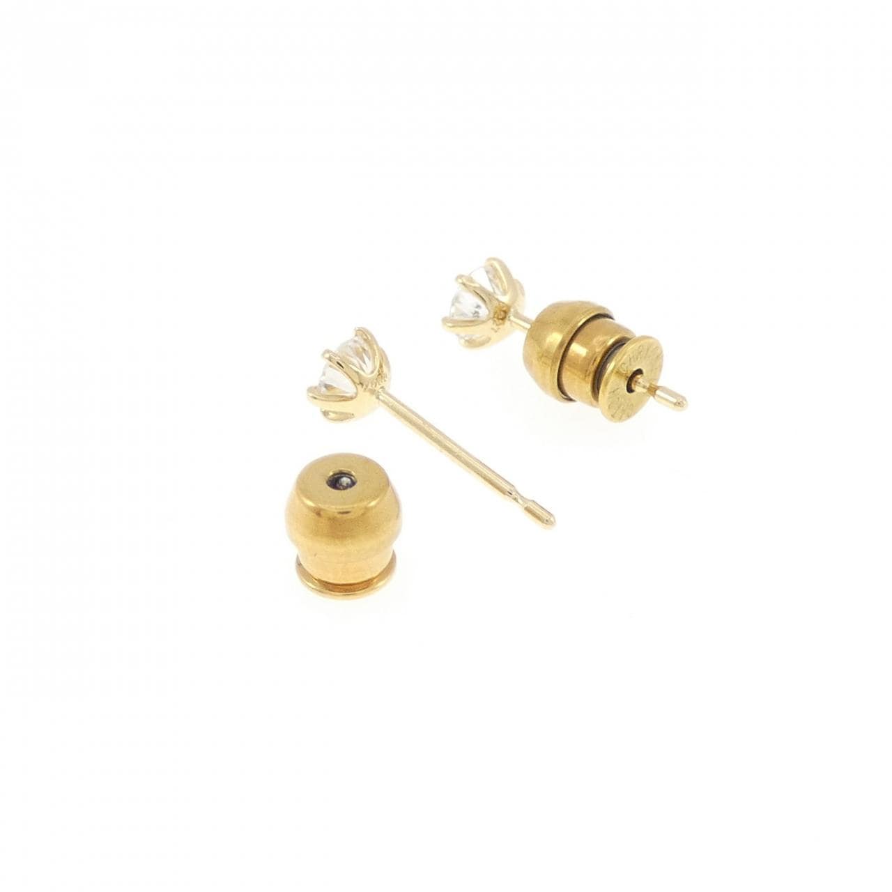 【リメイク】K18YG/ST ダイヤモンド ピアス 0.207CT 0.227CT F SI1-2 VG-GOOD