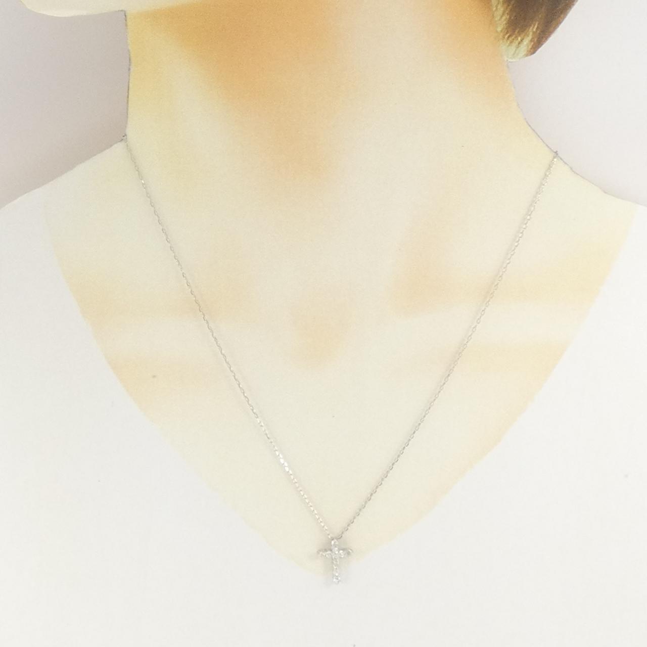 PT900/PT850 クロス ダイヤモンド ネックレス 0.30CT
