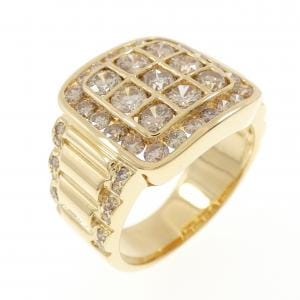 K18YG ダイヤモンド リング 2.18CT
