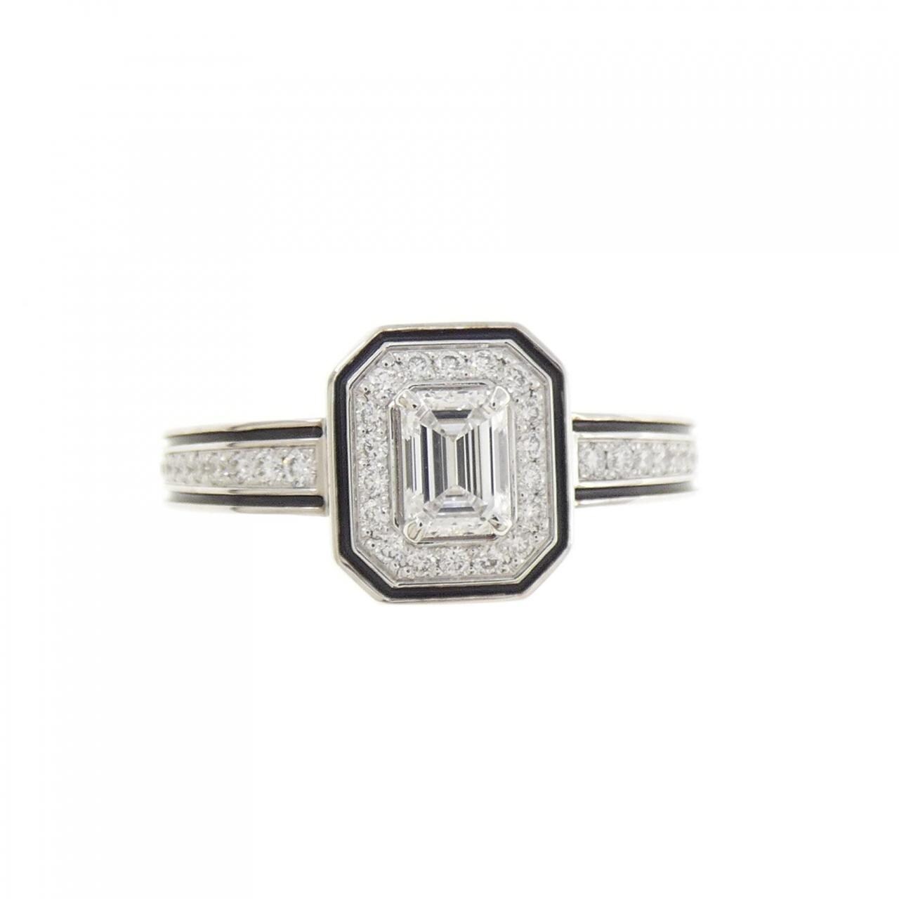 ブシュロン ヴァンドーム リズレ ソリテール リング 0.32CT D IF エメラルドカット