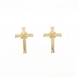 【新品】K18YG クロス ピアス