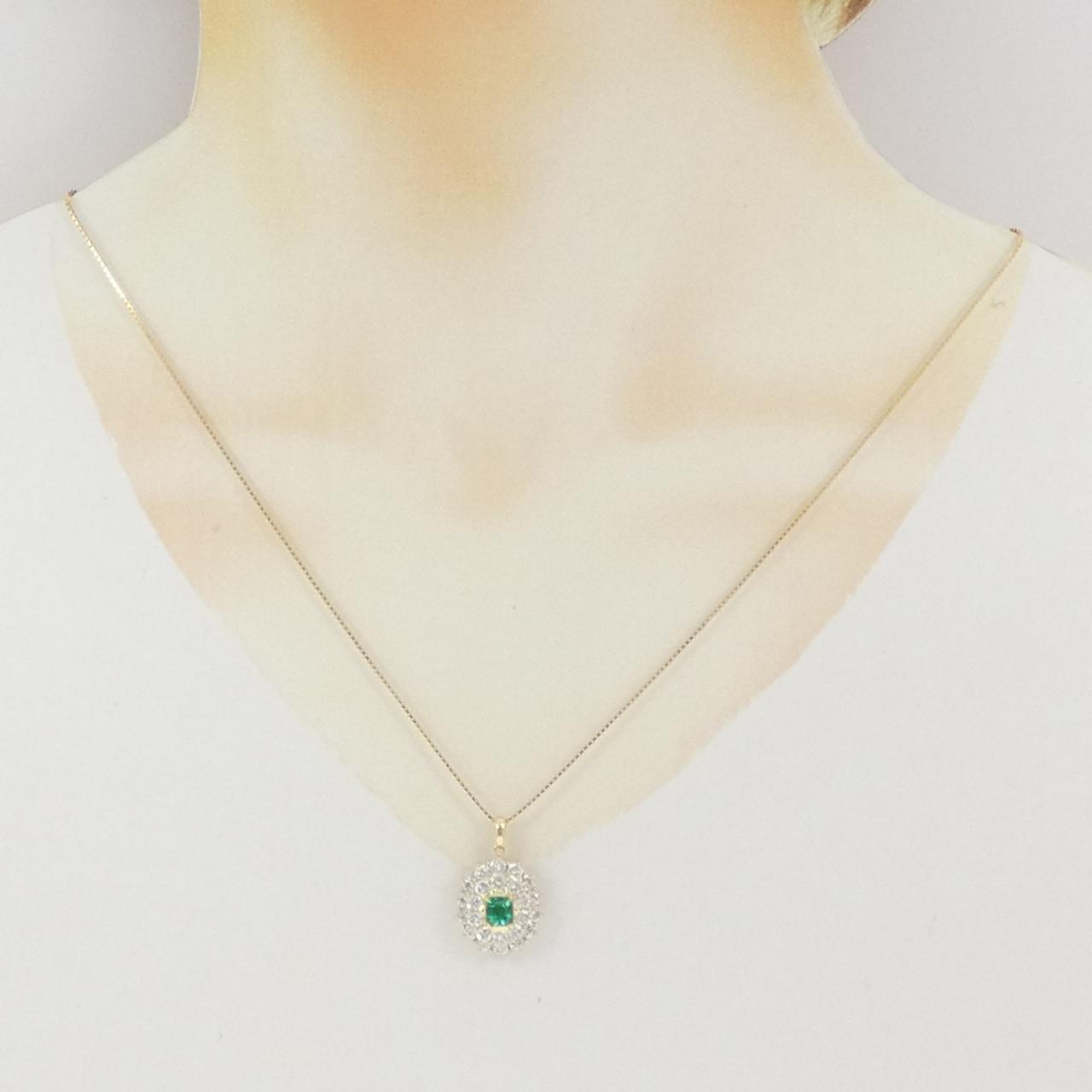 K18YG エメラルド ネックレス 0.50CT