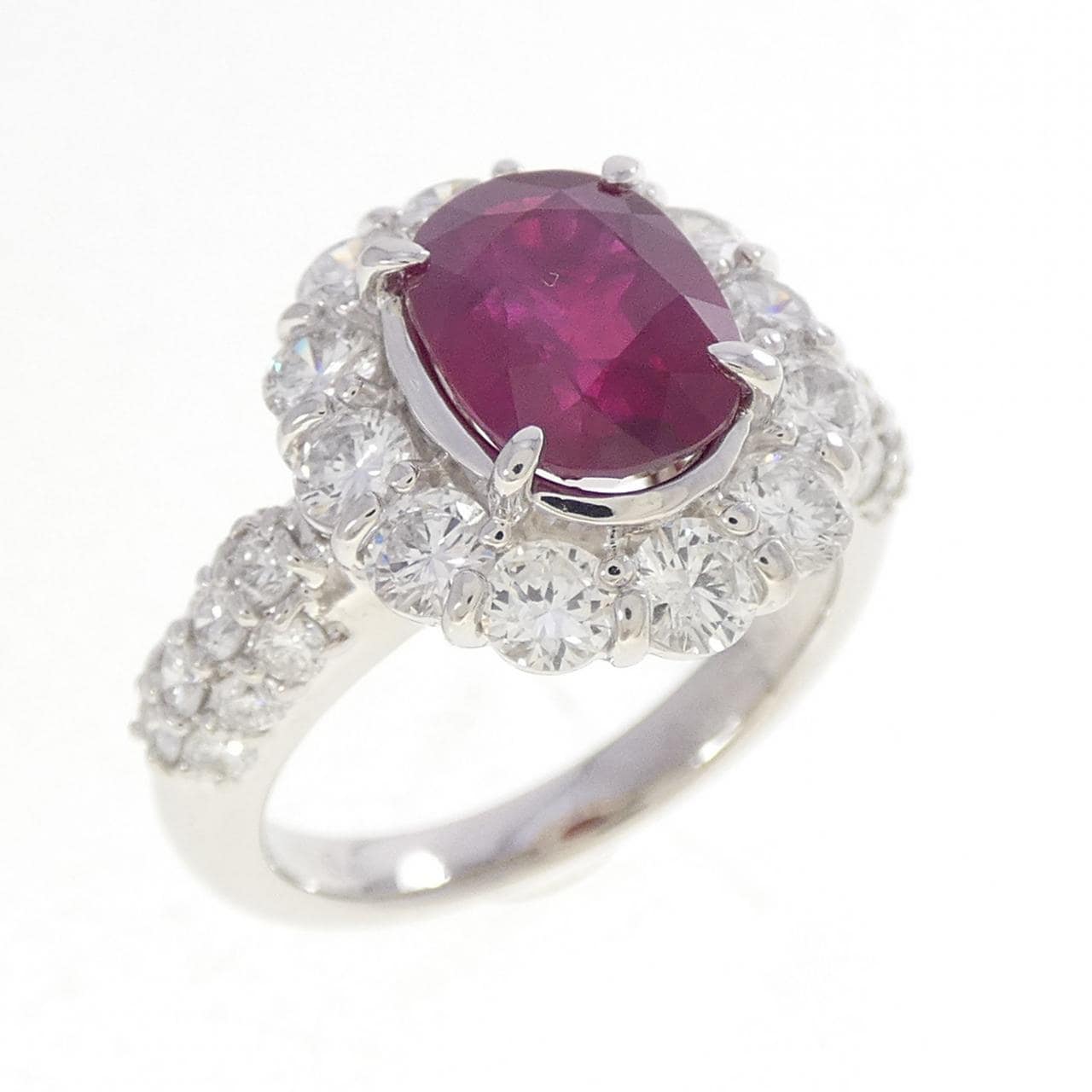 PT900 ピジョンブラッド ルビー リング 2.60CT ビルマ産