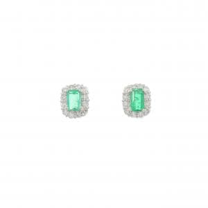 PT900 エメラルド ピアス 0.55CT