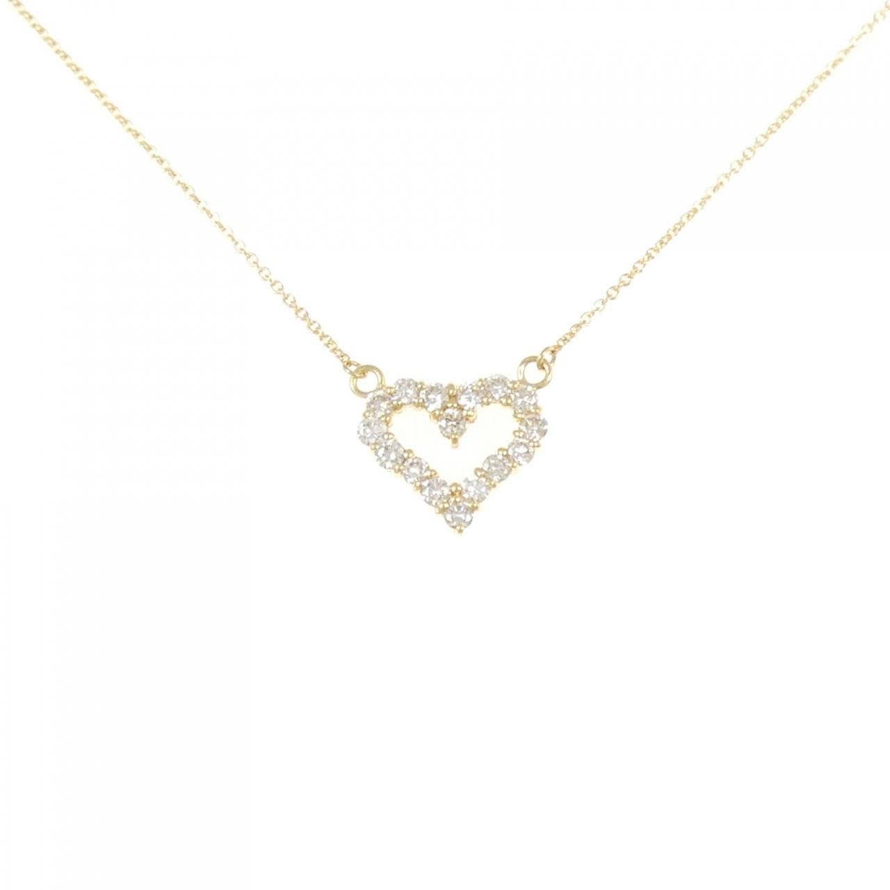 K18YG ハート ダイヤモンド ネックレス 0.52CT