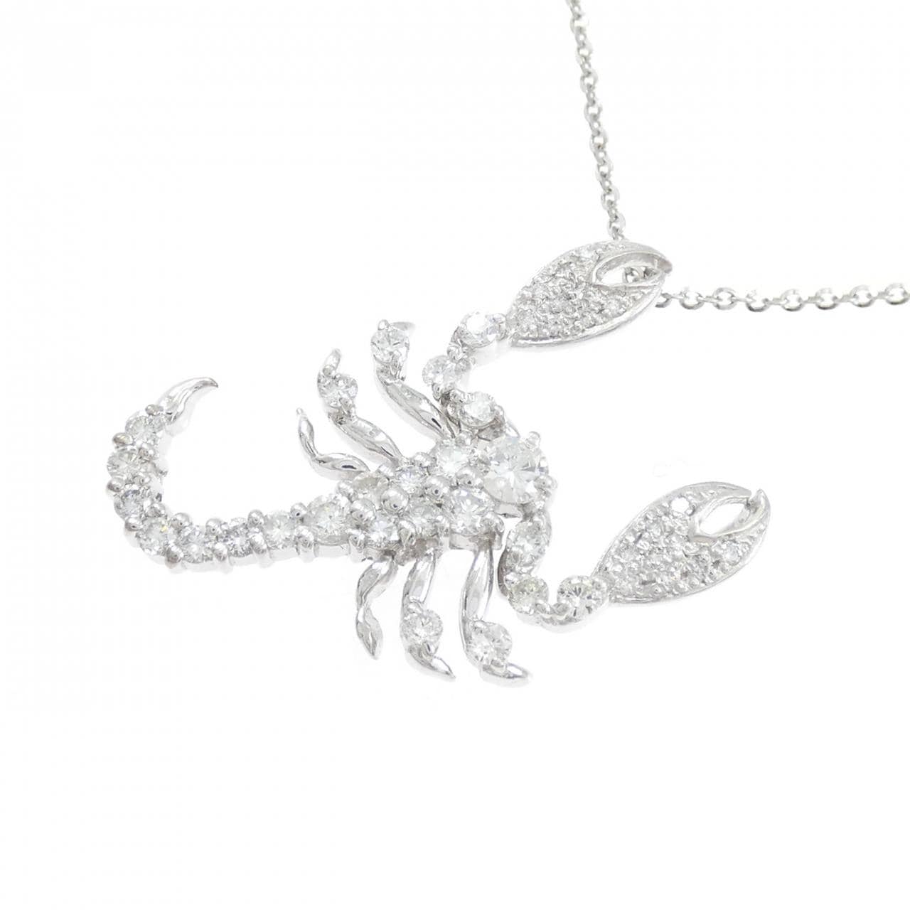 PT900/PT850 サソリ ダイヤモンド ネックレス 0.88CT