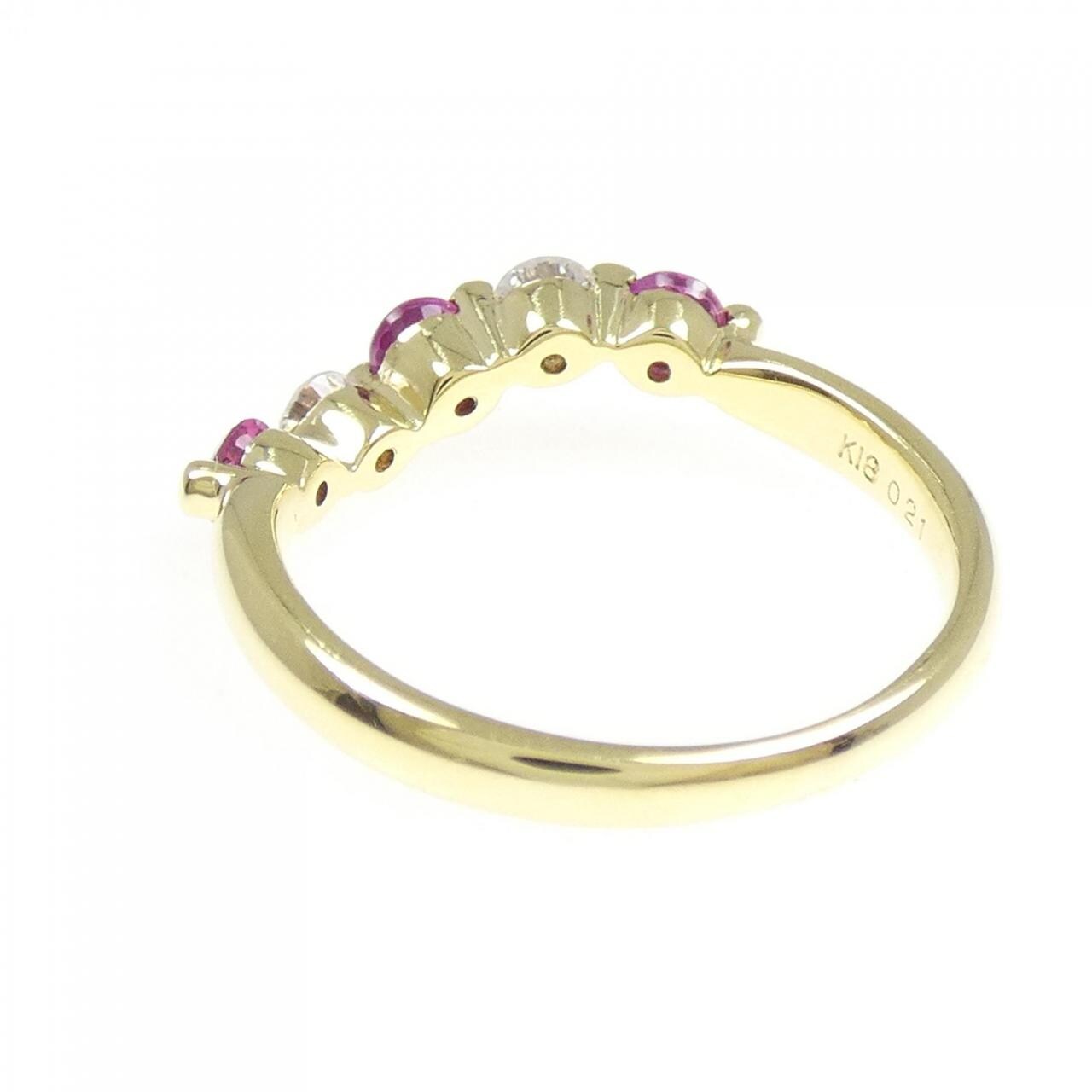 K18YG ルビー リング