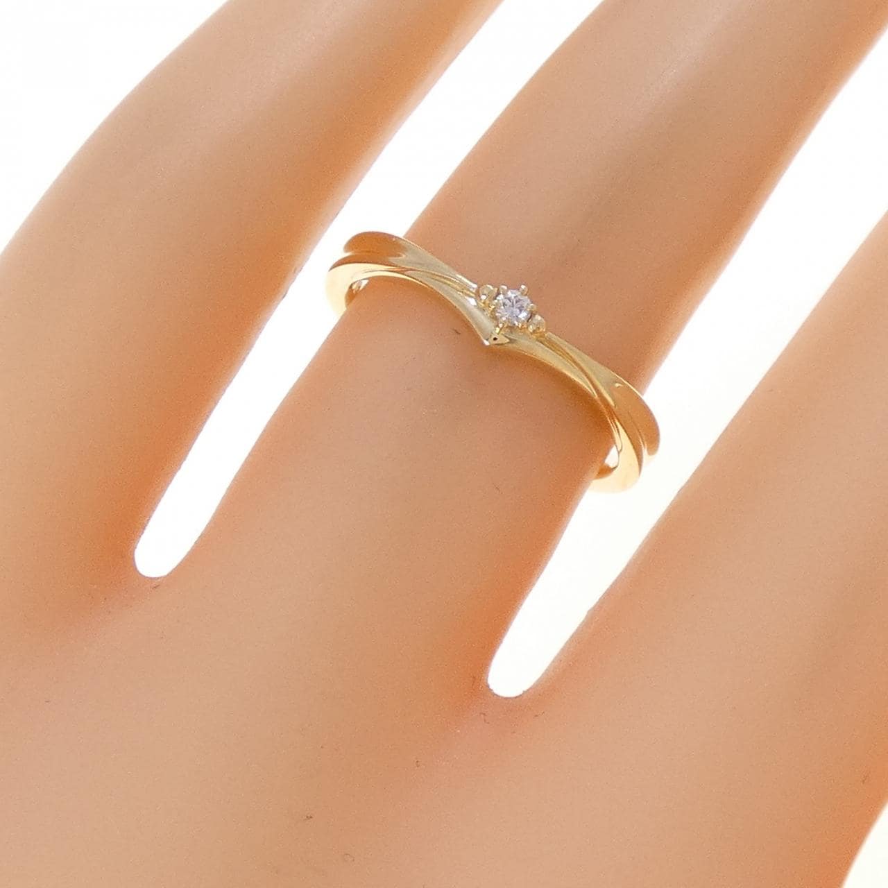 K18YG ダイヤモンド リング 0.02CT