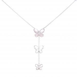 K18WG バタフライ マザーオブパール ネックレス