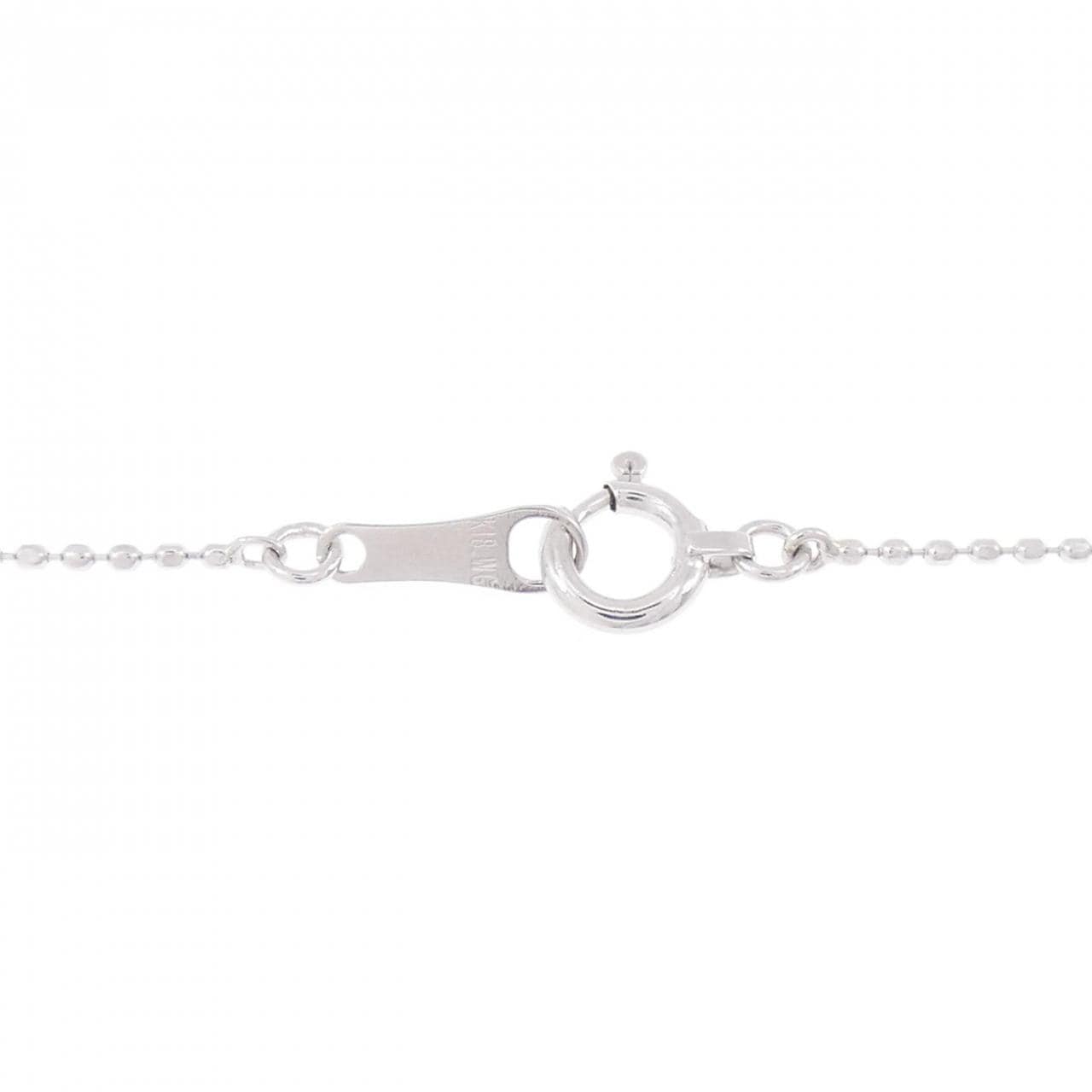 K18WG ハート ダイヤモンド ネックレス 0.07CT