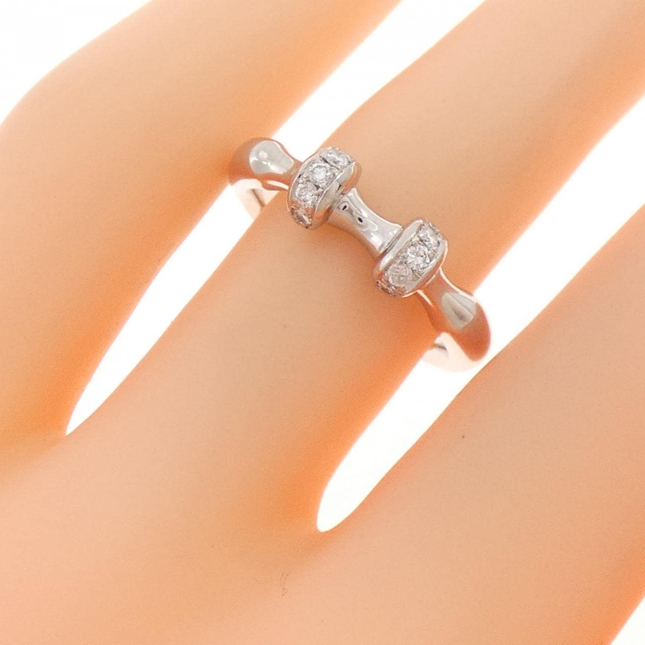PT950 ダイヤモンド リング 0.12CT