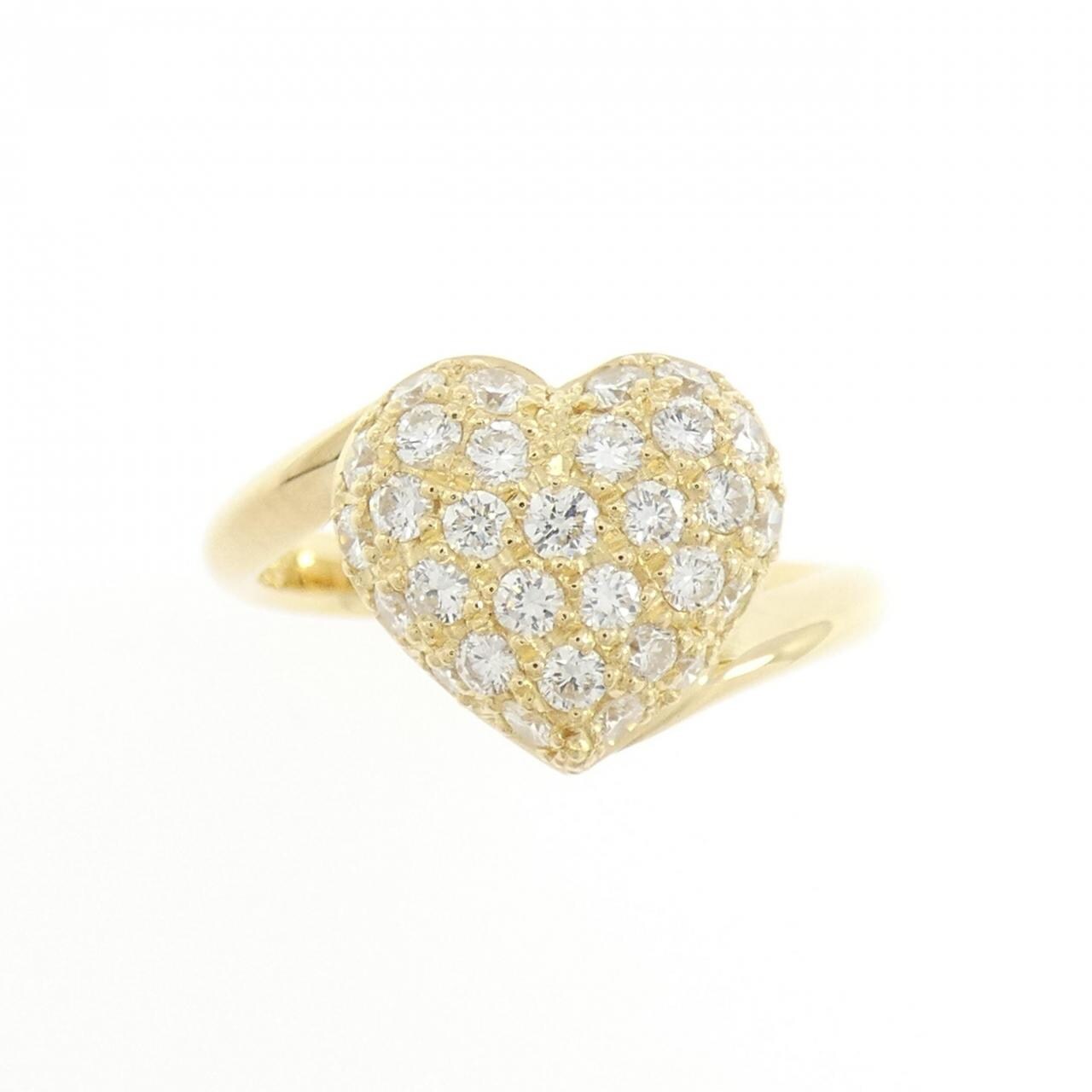 K18YG ハート ダイヤモンド リング 0.60CT