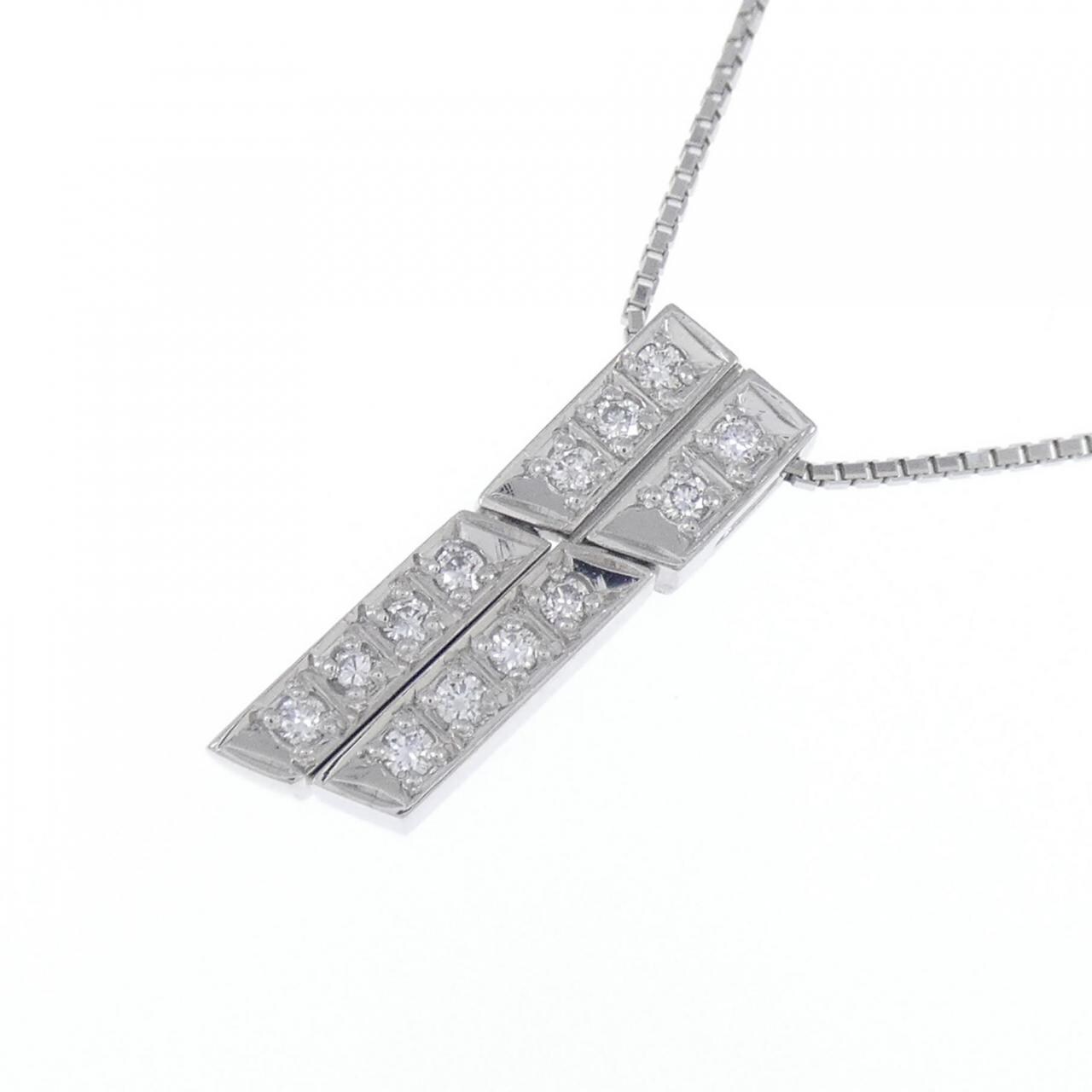 モントロンドシュシュ ptダイヤモンドネックレス 0.18ct - ネックレス