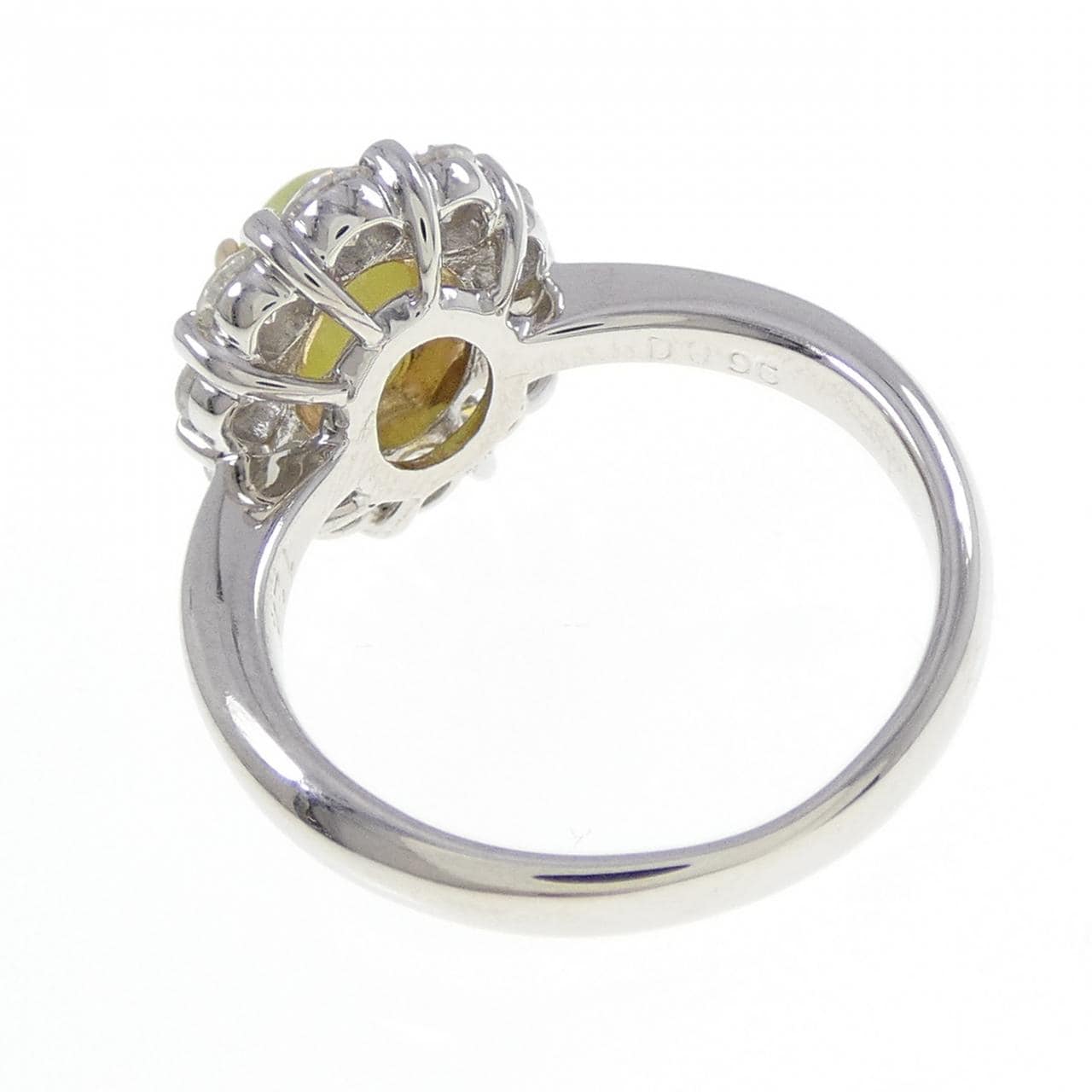 PT900/K18YG Chrysoberyl Cat's Tail Ring 1.24CT