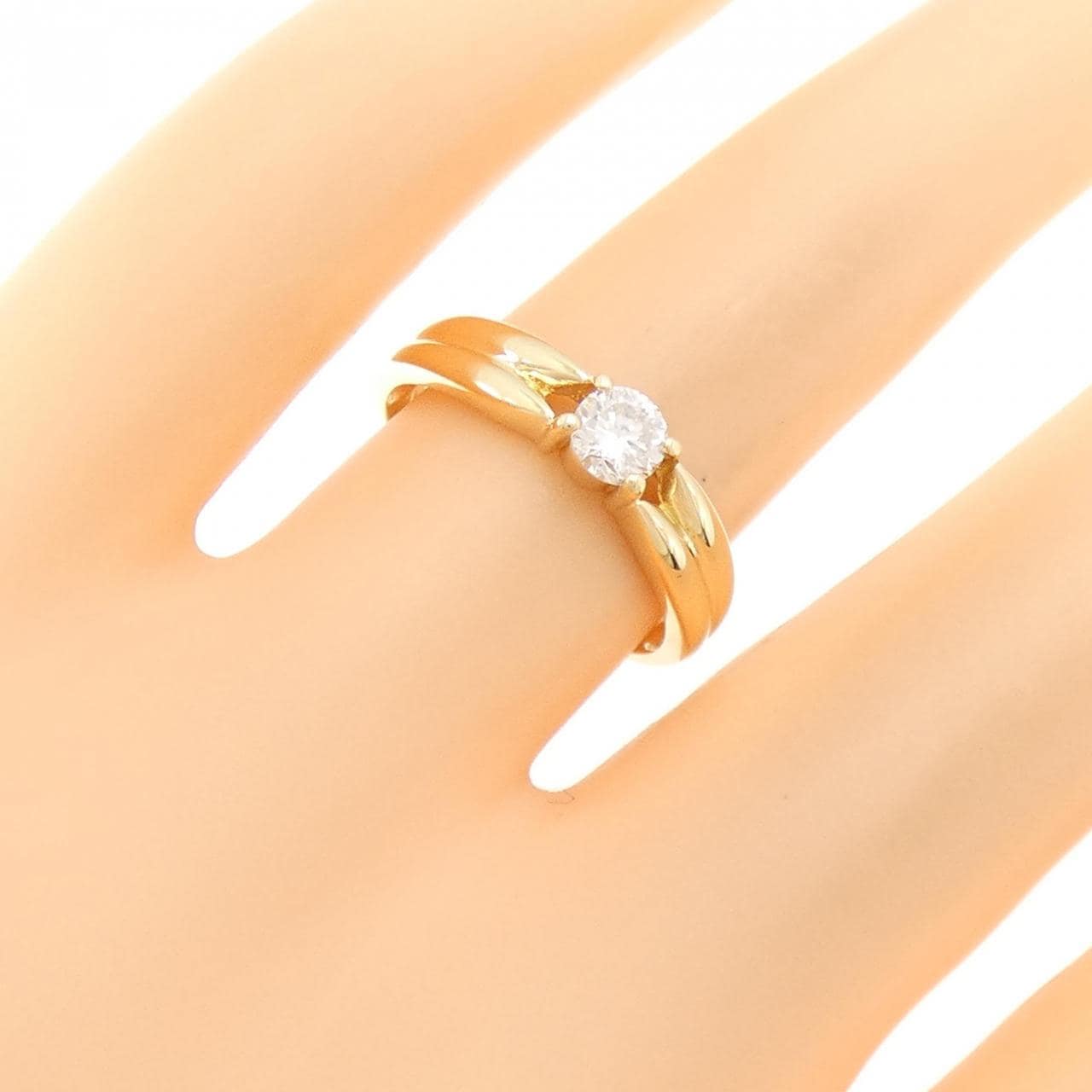 K18YG ダイヤモンド リング 0.24CT