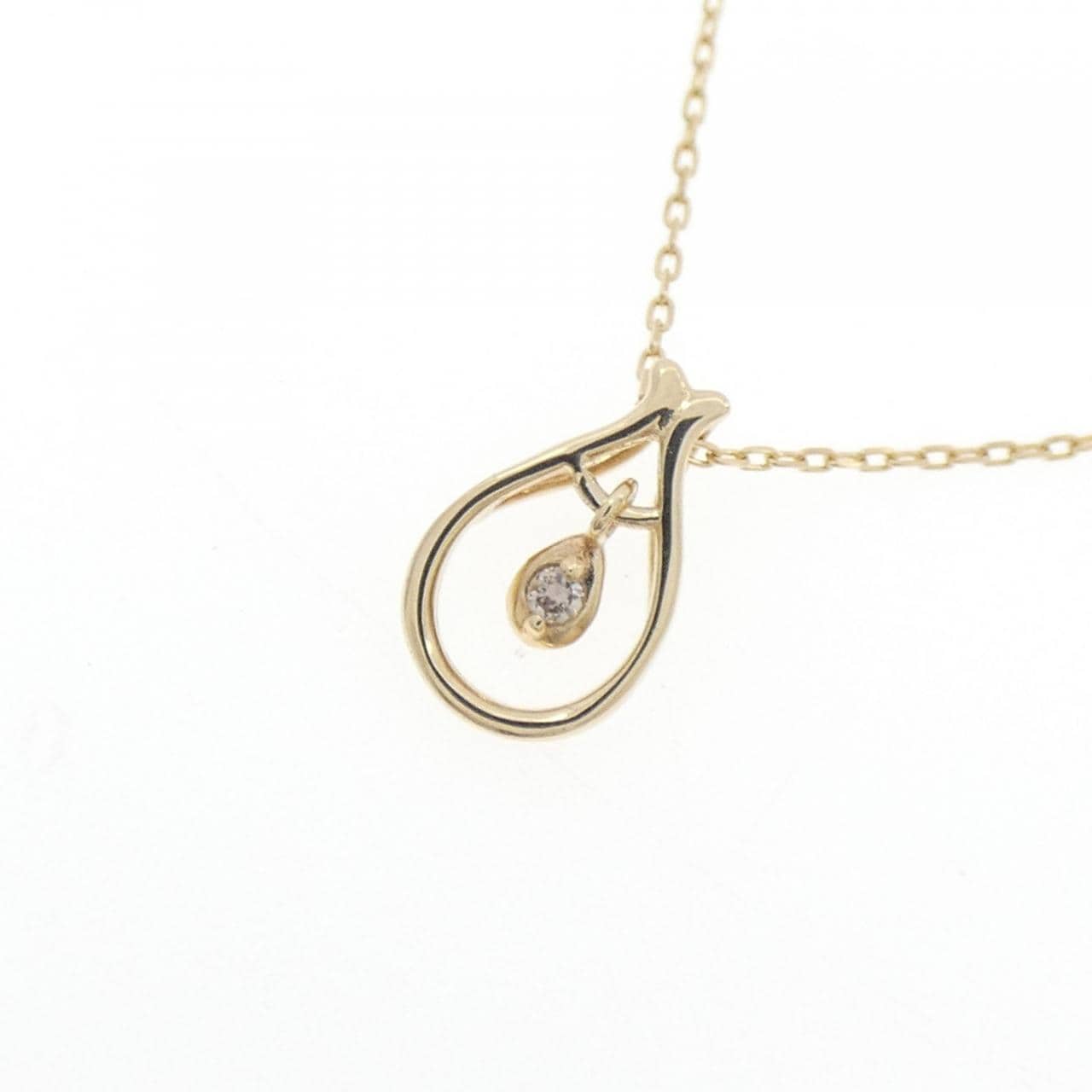 K10YG ダイヤモンド ネックレス 0.01CT
