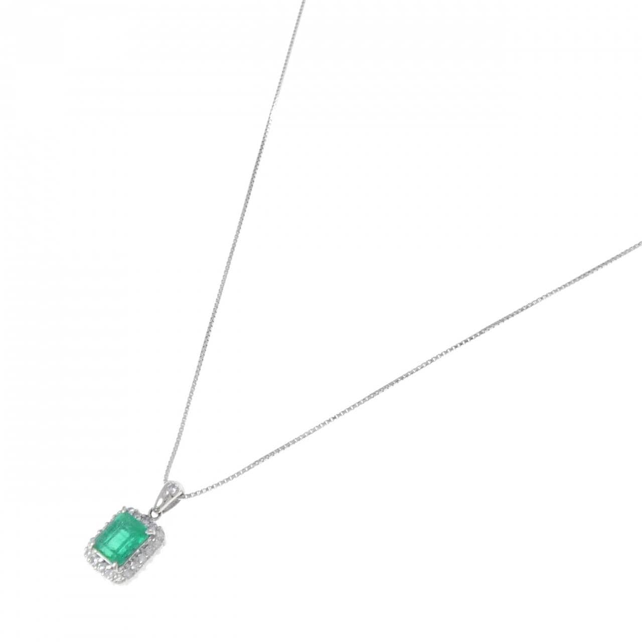 PT900/PT850 エメラルド ネックレス 1.48CT
