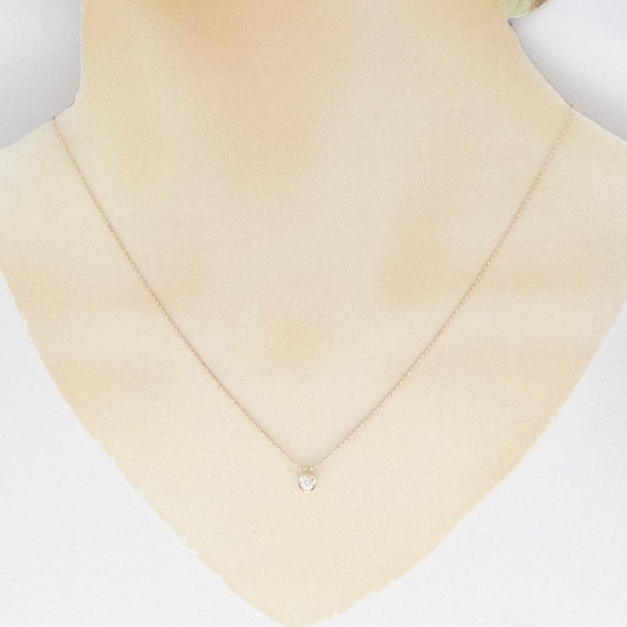 K10PG ダイヤモンド ネックレス 0.10CT
