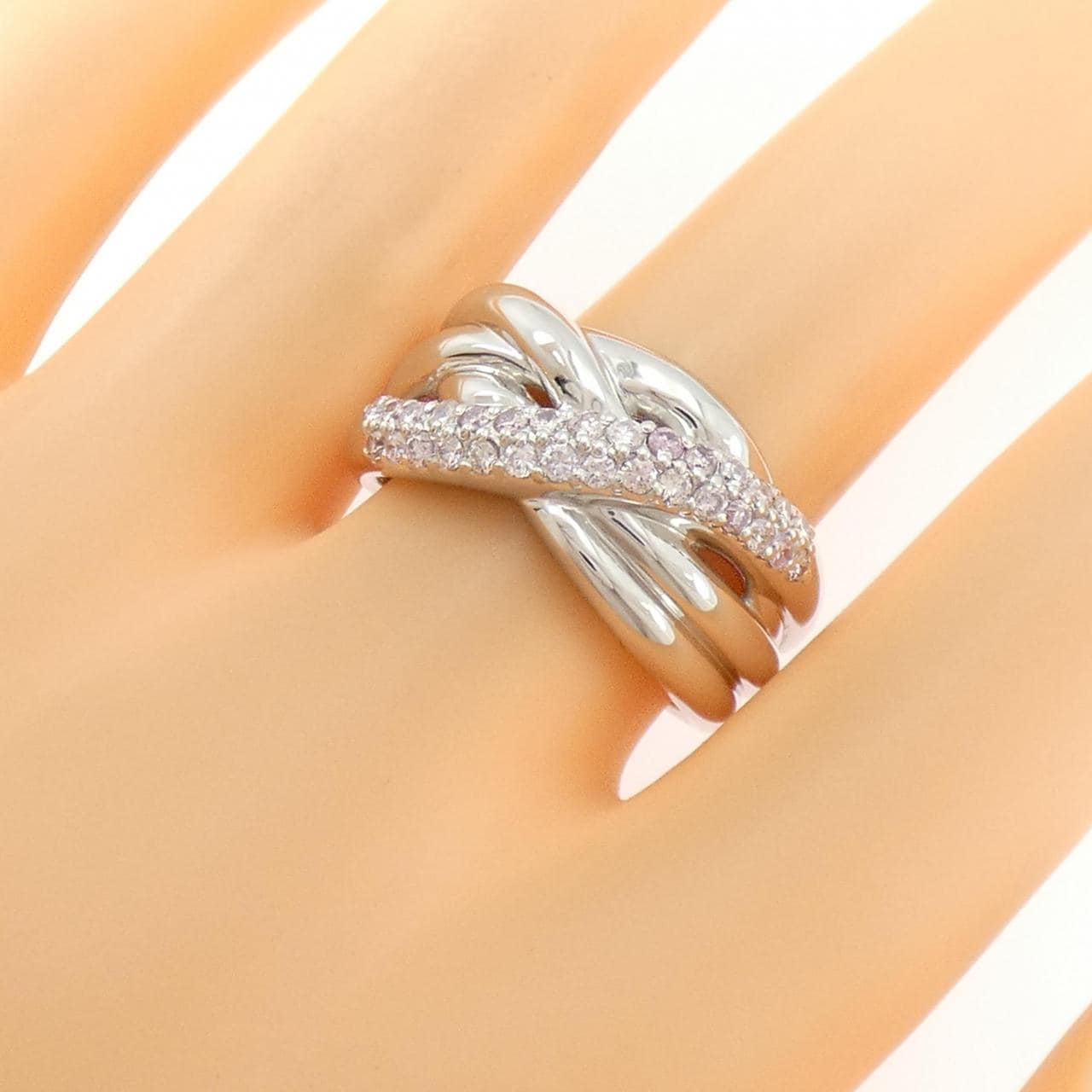 PT900 ピンクダイヤモンド リング 0.55CT