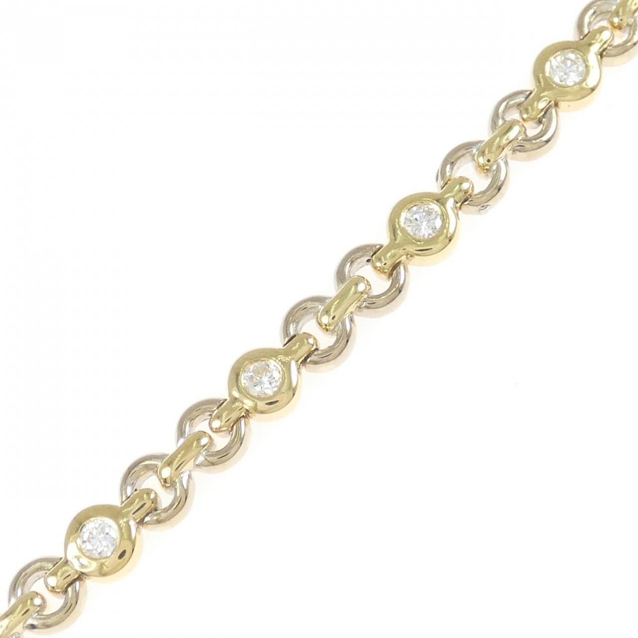 750YG/750WG ダイヤモンド ブレスレット