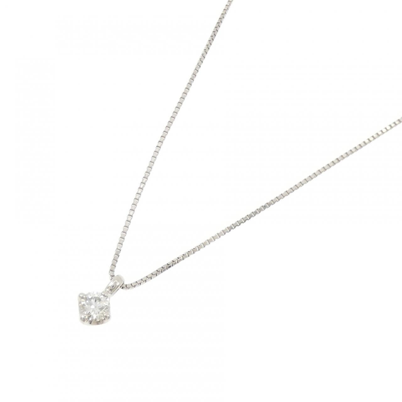 PT850 ソリティア ダイヤモンド ネックレス 0.18CT