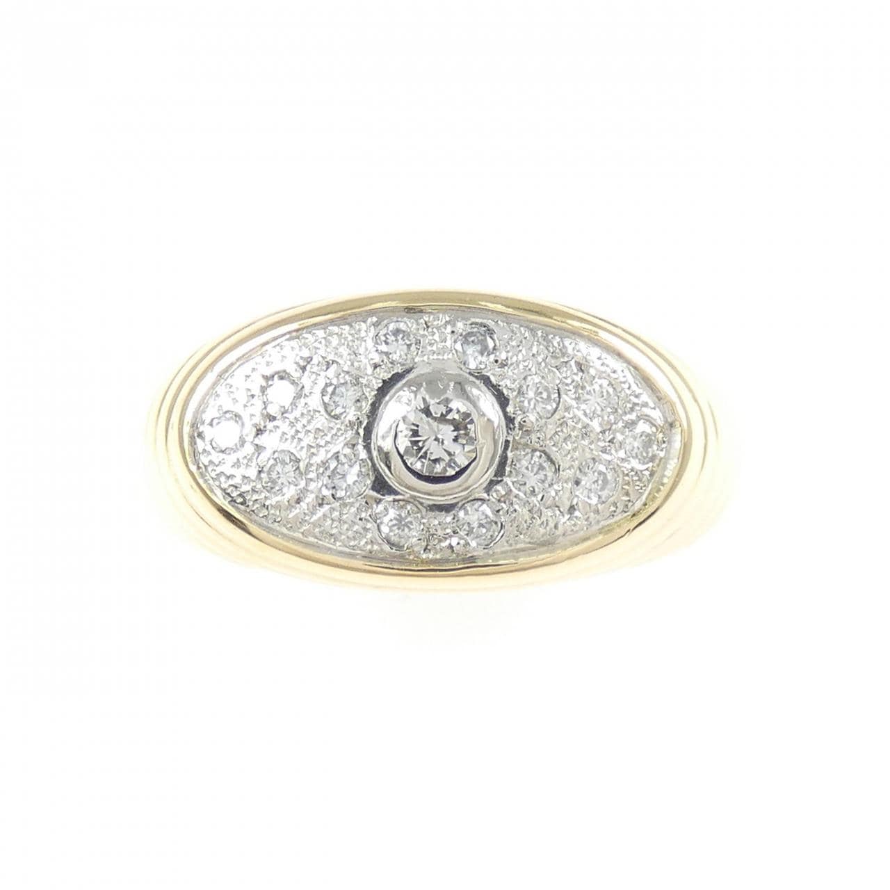 K18YG/PT900 ダイヤモンド リング 0.07CT