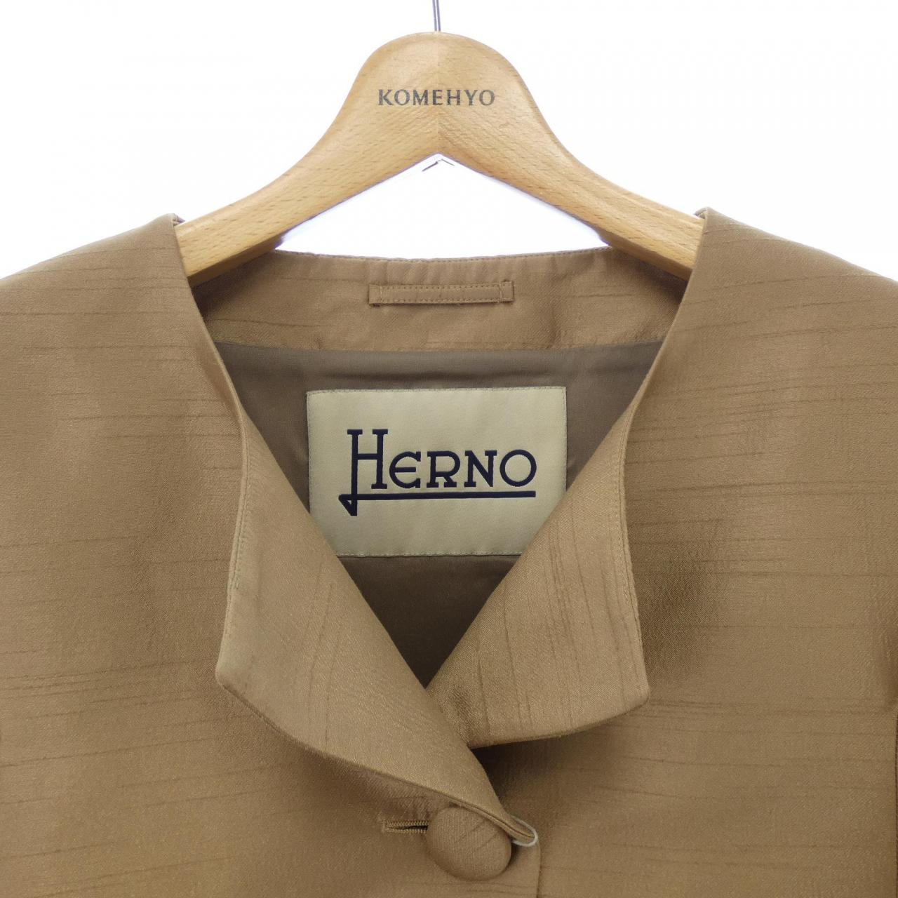 Herno collarless jacket