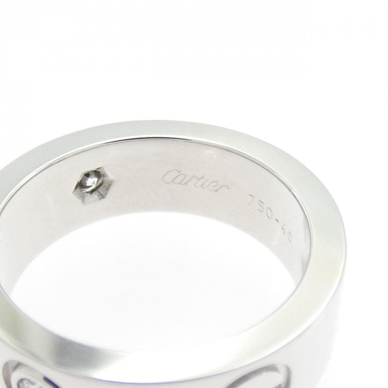 カルティエ ラブ ハーフダイヤ リング