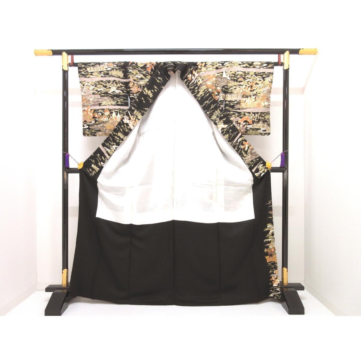 訪問着　友禅金彩加工　刺繍入り