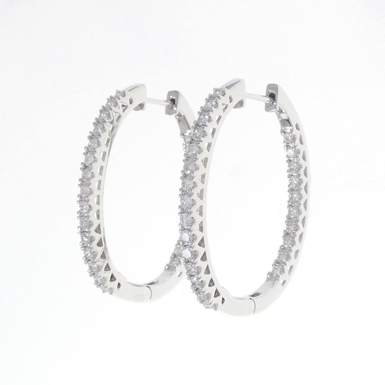 K18WG ダイヤモンド ピアス 0.724CT