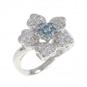PT900 フラワー ダイヤモンド リング 0.45CT