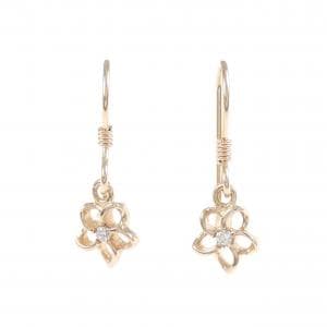 14KPG フラワー キュービック ピアス