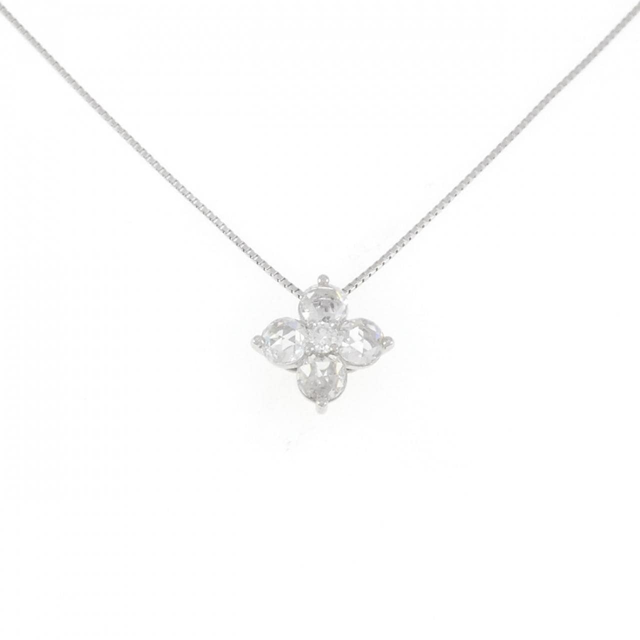 PT Flower Diamond Necklace 0.80CT