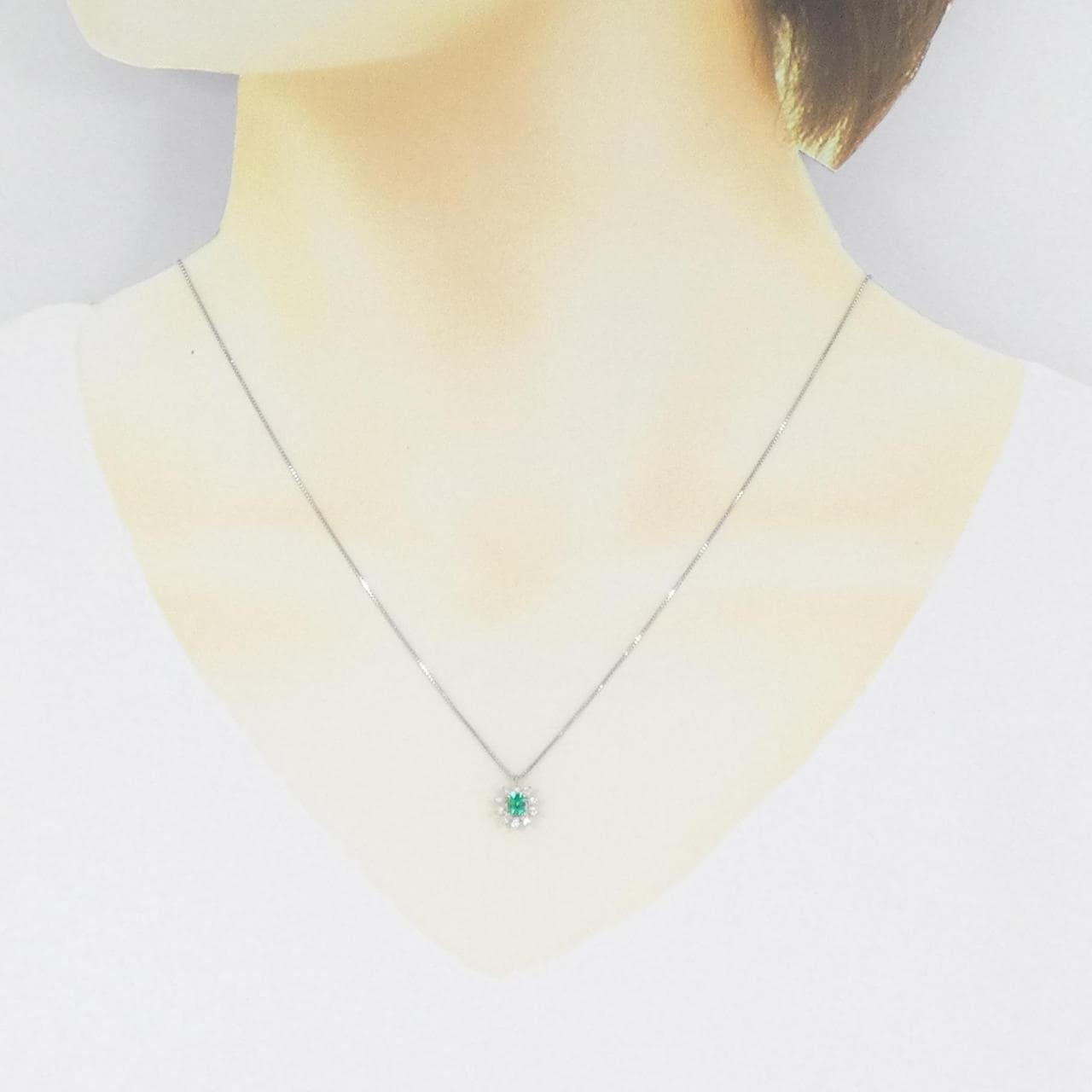 PT エメラルド ネックレス 0.15CT