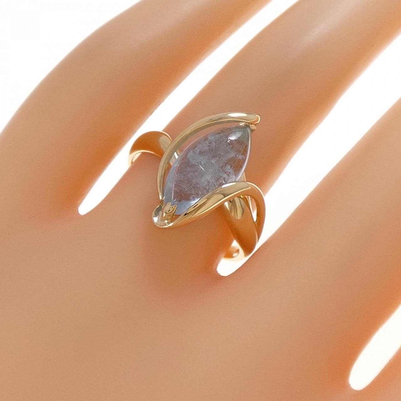 K18YG アクアマリン リング