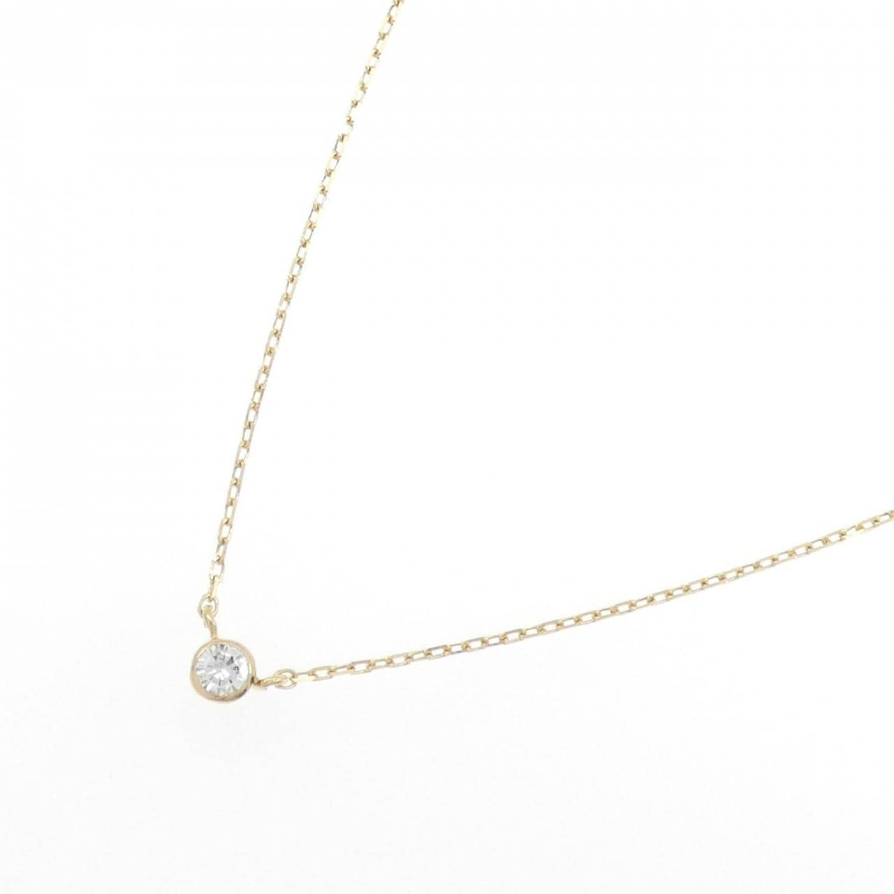 K18YG ソリティア ダイヤモンド ネックレス