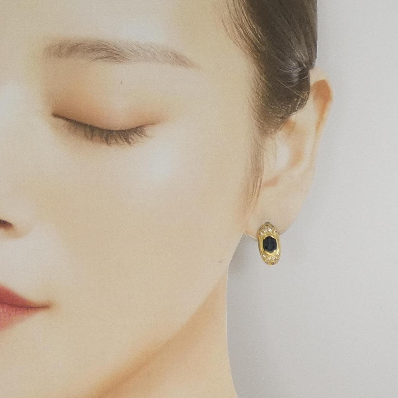 K18YG サファイヤ ピアス 1.52CT