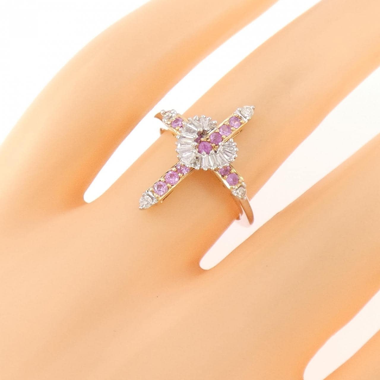 K18YG/K18WG サファイヤ リング 0.25CT