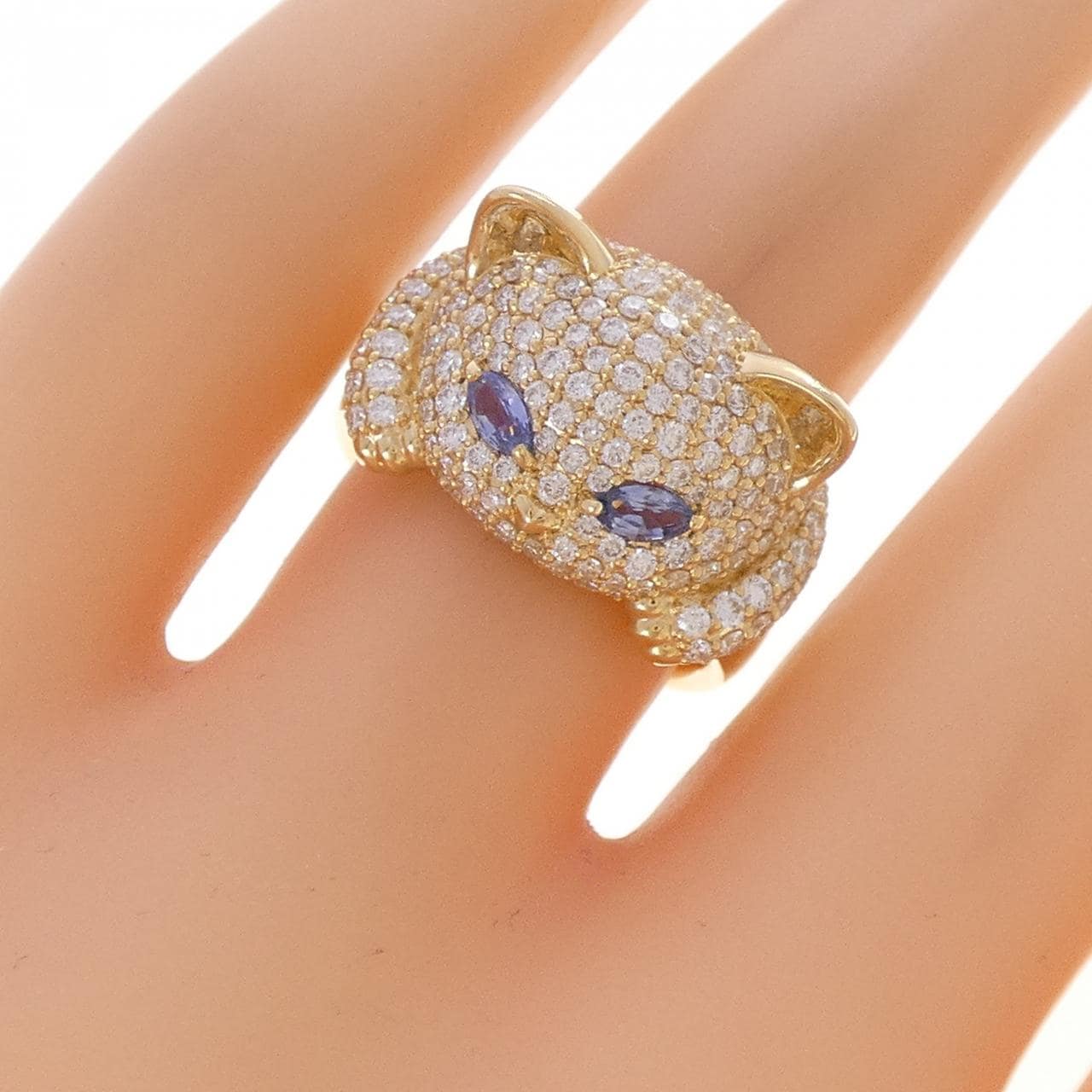 ポンテヴェキオ キャット サファイヤ リング 0.21CT