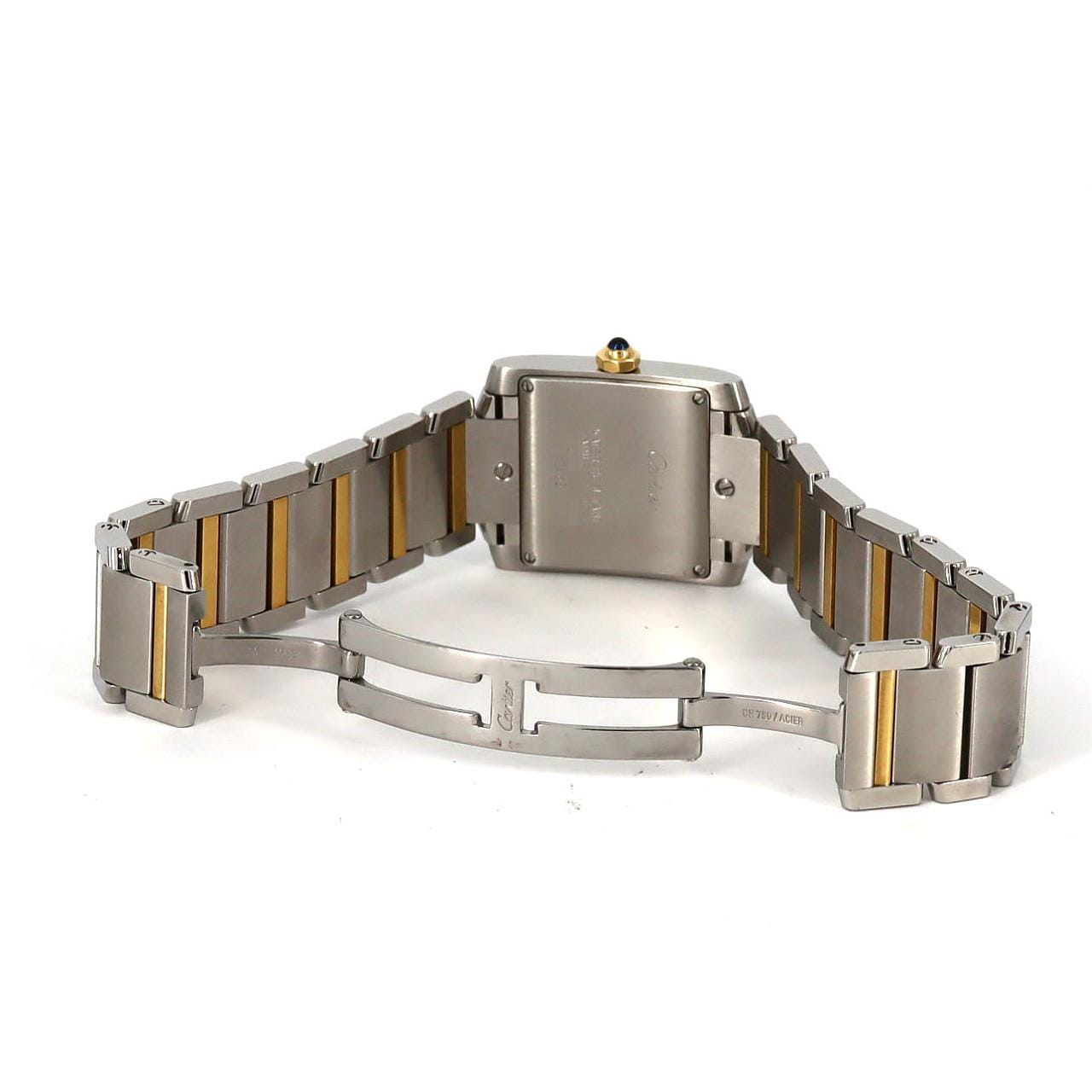 カルティエ タンクフランセーズMMデイト コンビ W51012Q4 SSxYG クォーツ