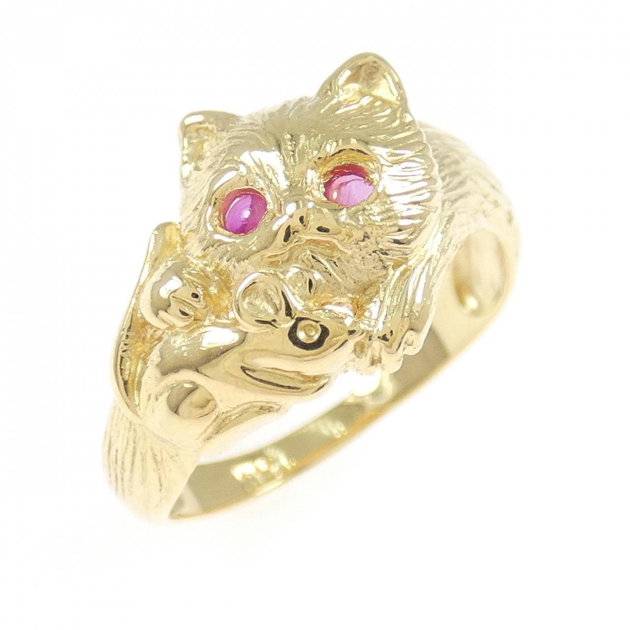 K18YG ルビー リング