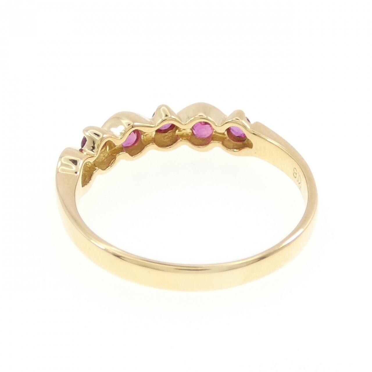 K18YG ruby ring 0.26CT