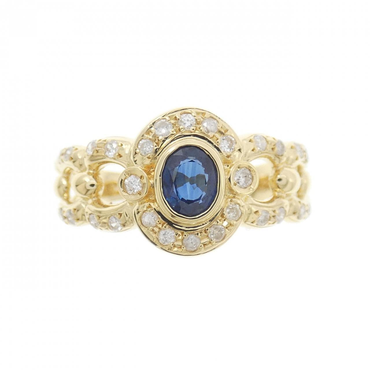 K18YG サファイヤ リング 0.50CT