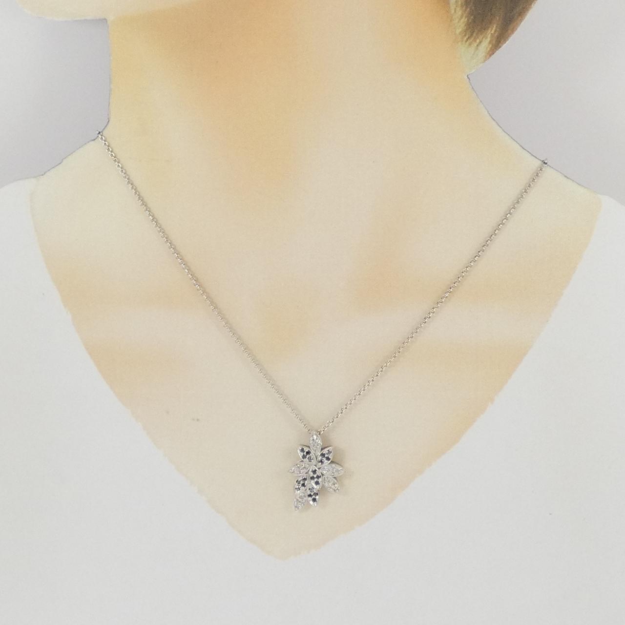 K18WG ダイヤモンド ネックレス 0.553CT