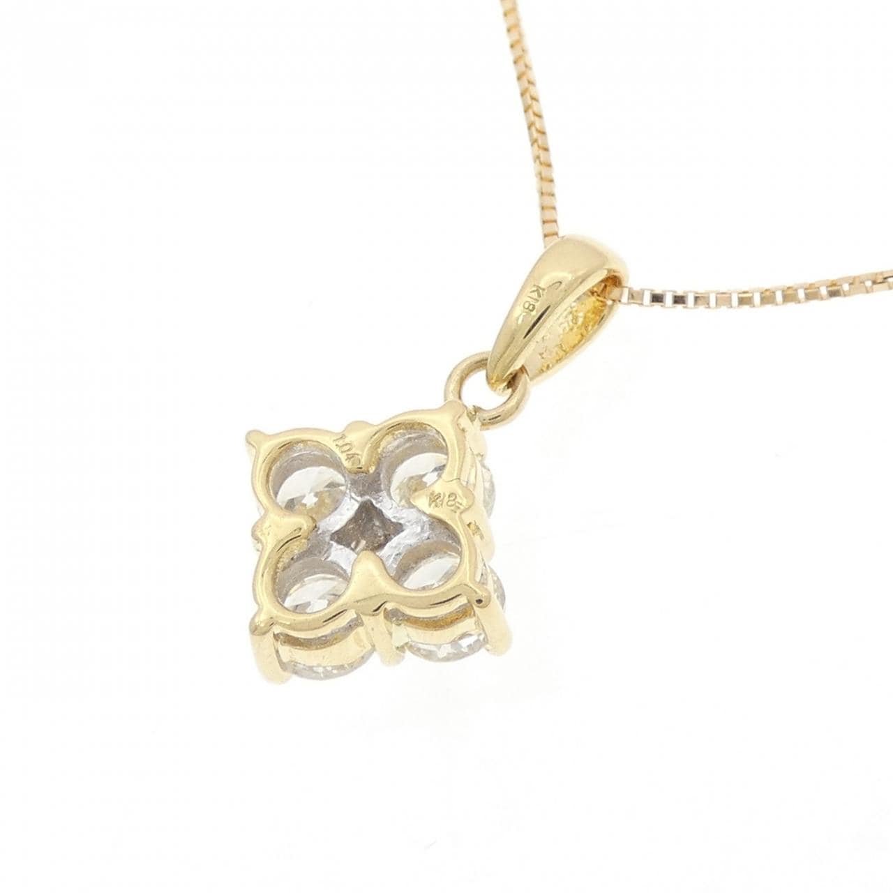 K18YG/K18WG ダイヤモンド ネックレス 1.04CT